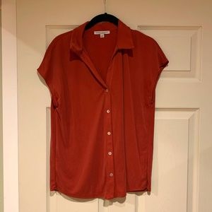 Green Envelope Collared Top